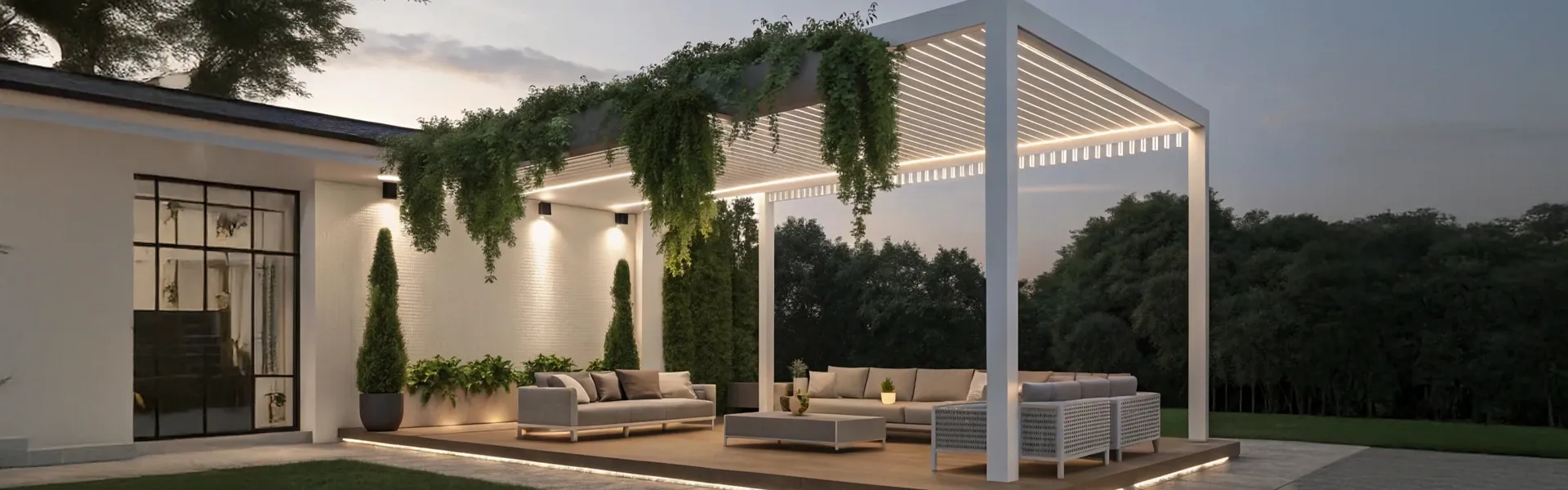 Pergola Bioclimatique à Tiercé - HABITAT DÉCOR SUD-OUEST